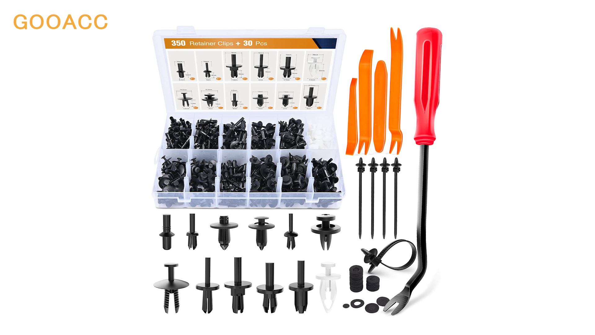 Amazon.com: GOOACC 380Pcs Car Automotive Plastic, Metal, Nylon